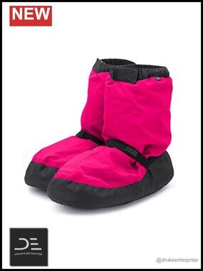 Warm Up Bootie Slippers Dance Shoe Nylon PVC Sole Slip-On Cushioned